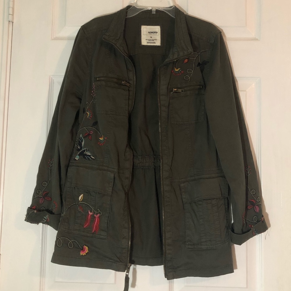 Sonoma Goods For Life Floral Embroidered Jacket